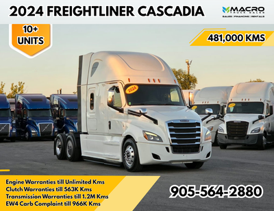 Welcome to Macro Truck Sales! 2024 Freightliner Cascadia **Engine Warranties till Unlimited Kms** 48...