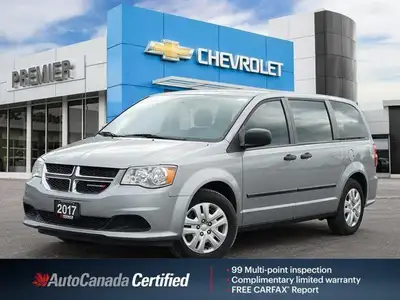 Ready for the road ahead, this 2017 Dodge Grand Caravan Canada Value Package, presented in a sleek B...