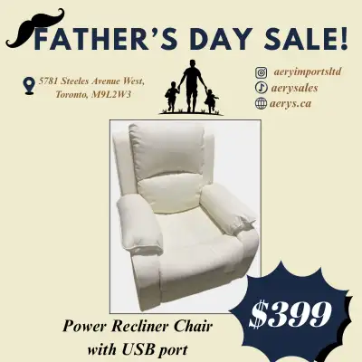 Because Dad’s favorite word is ‘recline’ Recliner Chairs on Sale for Father’s Day! Offers valid till...