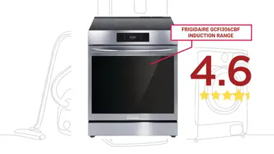 FRIGIDAIRE GALLERY INDUCTION RANGE & 36" FRIDGE, View more