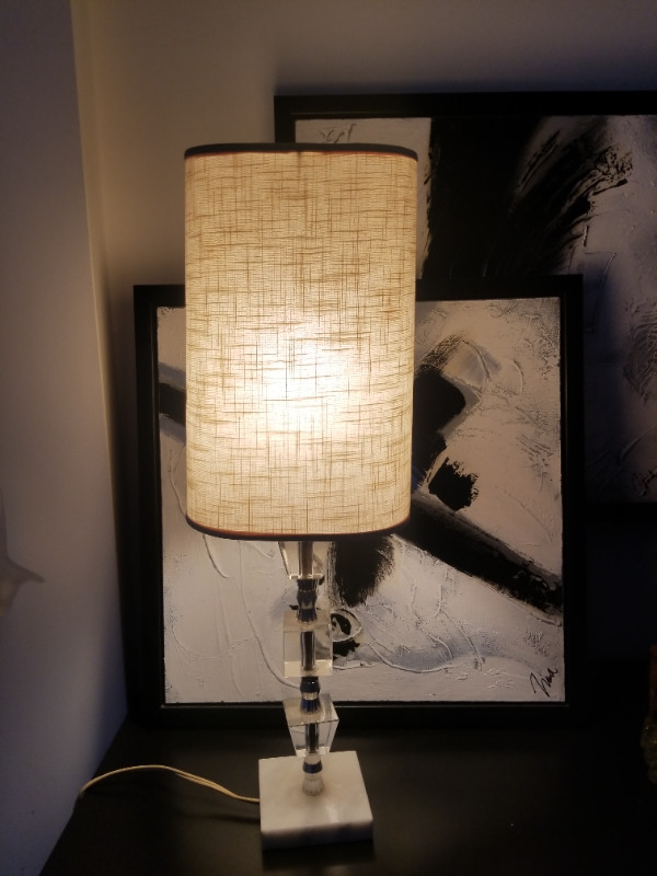 Vintage Table Lamp with marble base Desk Lamp Antique Light for sale  