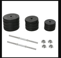 Soozier Adjustable 2 x 44lbs Weight Dumbbell Set