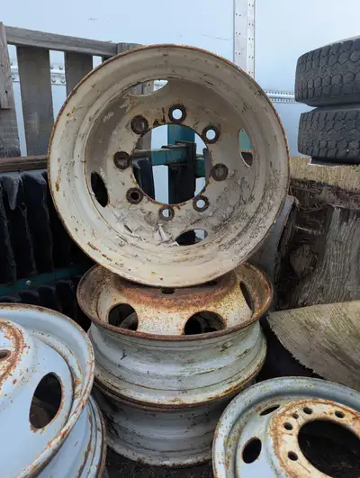 19.5" Steel Truck Rims, Different hole patterens and widths Check out our website for more Truck Rim...