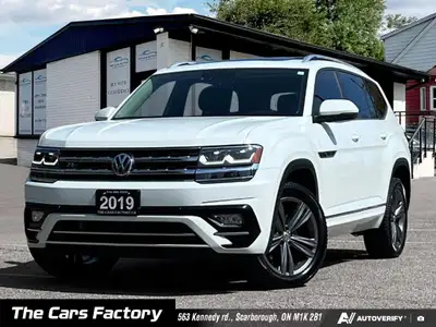 2019 Volkswagen Atlas Execline R-Line 4MOTION | No Accidents | White on Black | Fully Loaded Turn he...