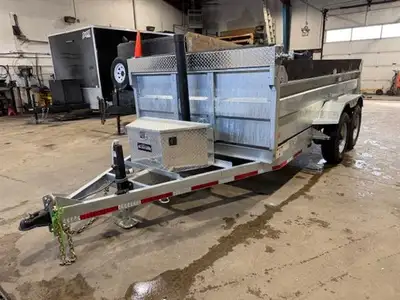 All New! 2026 JENSEN GATOR GALVANIZED 6x12-10K Tandem axle dump trailer with a GVWR of 9850lbs and a...