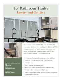 Mobile self contained washroom trailer