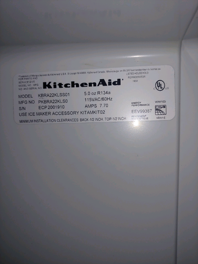 Kitchen Aid fridge parts, View more