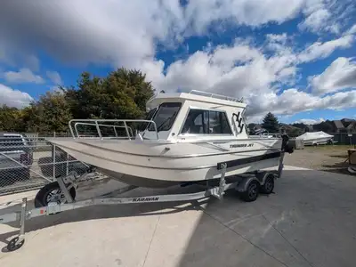 2025 Thunderjet 21' CHINOOK PRO Powered with Mercury 250 DTS 4STROKE (Stainless Prop) & Mercury 15 P...