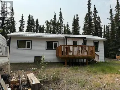 This three-bedroom one bath plus den is a 1056 square-foot modular on 2 acres outside Carmacks. This...