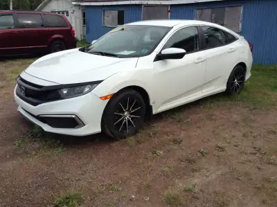 2019 Honda Civic LX, with only 132,000kms. 6 speed standard transmission, AC, heated seats, aluminum...