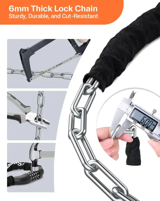 Bike Chain Lock - 5-Digit Combo - Big Savings · Ships Free | Clothing ...