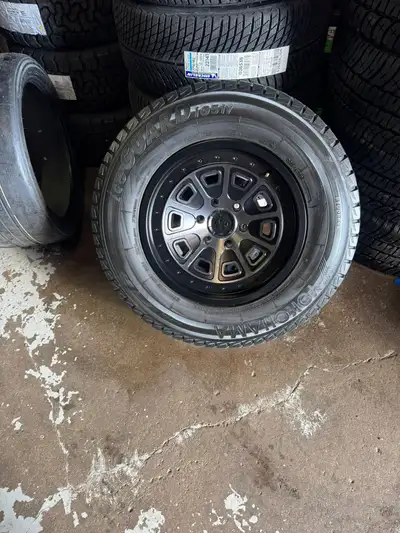 4 New 17 Mayhem Flat Iron Wheels w/ 265/70R17 Yokohama IceGuard Tires 6x135 Set of **four (4) 17x9 M...