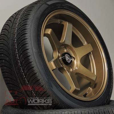 ARMED VETERAN GLOSS BRONZE WHEELS! **pictures of the wheels are installed with DIFFERENT SIZE tires...