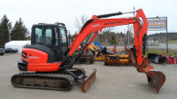 excavatrice,pelle, kubota,cabine,excavator,retrocaveuse,pouce