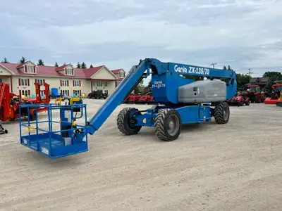 Iron Inventory Inc! Articulating man lift, 2015 Genie model ZX135/80. This boom lift has a platform...