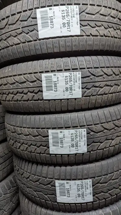 SET OF 4X P265/70R17 265/70/17 FIRESTONE WINTERFORE 2 UV TAG # 18873 ** Please read details below **...