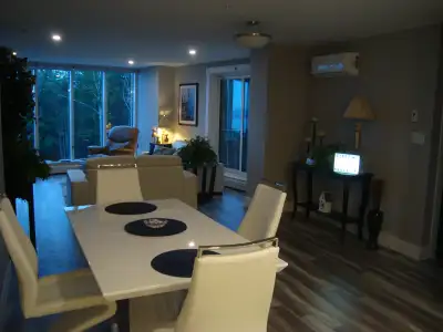Dining Set - purchased new from the Brick for $2900 - table extends to accommodate six - selling bec...
