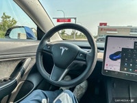 The 2021 Tesla Model 3 offers LED auto-leveling headlights, a panoramic sunroof, and aluminum wheels... (image 8)