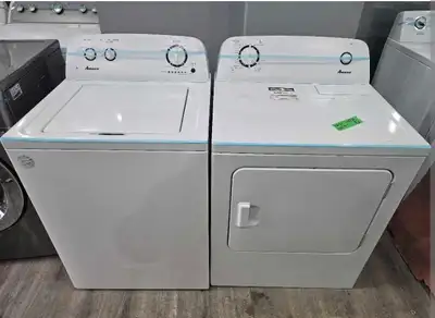 WOW Amana 27" White Topload Washer & Electric Dryer Set CAN DELI, View more