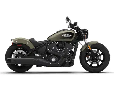 2026 Indian Motorcycle Scout Bobber Limited +Tech Moss Green Smoke Aggressive bobber design gives an...