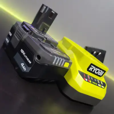 Ryobi One+ 18v 4ah Battery & 18v Battery Charger (Brand New), View more