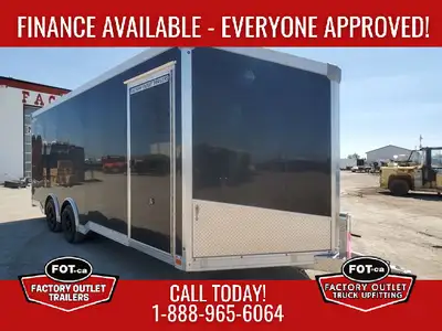 NEW 8.5x20ft EVOCORE Enclosed Car Hauler Trailer by Ideal Cargo - Rear Ramp Doors w/ Spring Assist a...