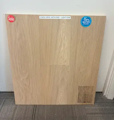 5.5MM Vinyl Flooring With Pad ($1.49/sqft) 100% waterproof Scratch Resistant Burn Resistant Fade Res...