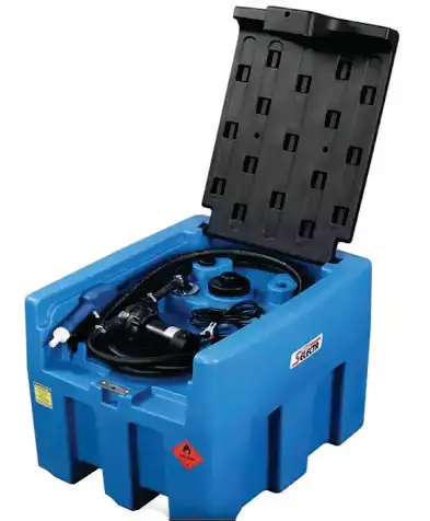 Portable DEF (Diesel Exhaust Fluid) tank Polyethylene tank, with hose and nozzle 12 volt pump 50 lit...