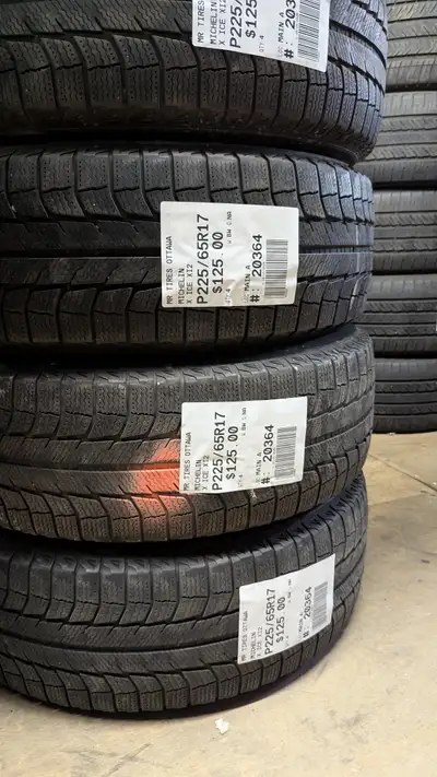 SET OF 4X P225/65R17 225/65/17 MICHELIN X ICE XI2 (winter tires) TAG # 20364 ** Please read details...