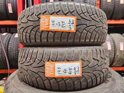A pair of good used P195/60R15 Winter Claw Winter install and balance $195 Loose purchase $85 each T...