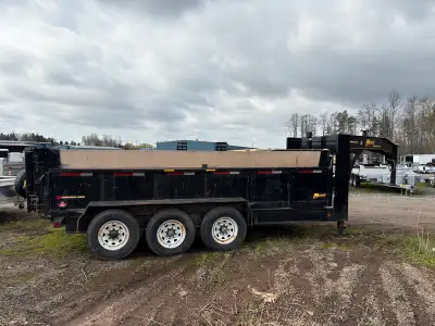 Just arrived on trade - 2022 Miska 10 Ton Gooseneck Dump Trailer with 80in. x 16' bed and contractor...