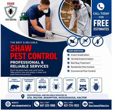 Pest Control Services in Milton, Brampton GTA, View more