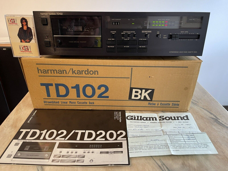 Mint 1988 HARMAN    KARDON HK TD102 Tape Cassette deck for sale  