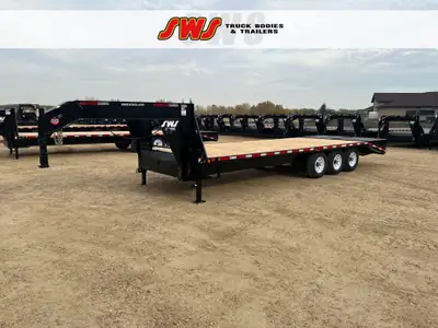 NEW 2027 SWS 8.5 x 26' Gooseneck Trailer Tri Axle 3 x 7000 lb. Axles w/ Electric Brakes on all Axles...