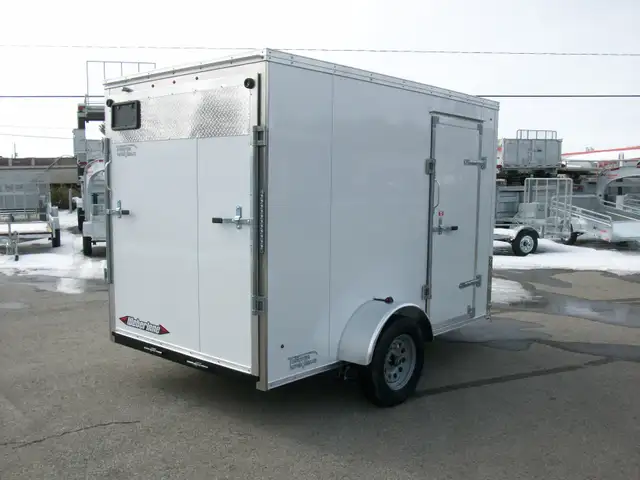 2025 Weberlane CARGO 6' X 10' V-NOSE 1 ESSIEU RAMPE 6'.6 4 D-RIN in Cargo & Utility Trailers in Laval / North Shore - Image 5