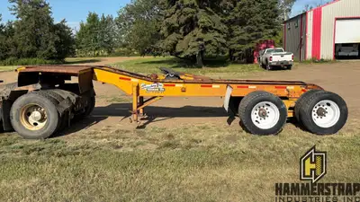 Tandem Axle Jeep Trailer Spring suspension Fifth wheel hitch Adjustable sliding 5th wheel Good condi...