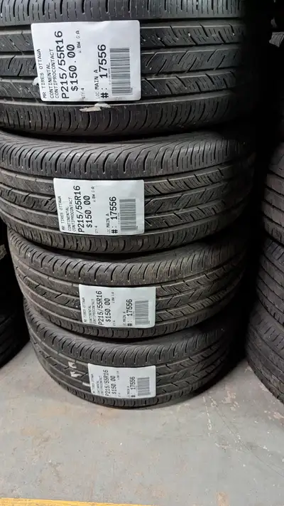 SET OF 4X CONTINENTAL CONTIPROCONTACT TAG # 17556 Size: 215/55R16 215/55R16 Excellent condition Pres...