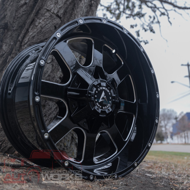 ARMED BRIGADE! GLOSS BLACK AND MILLED - 5,6 AND 8 BOLT IN STOCK in Tires & Rims in Saskatoon - Image 3