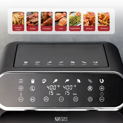 Ultima Cosa Digital Dual Basket Air Fryer8L/8.5QT $99.00 No Tax62863273834115123