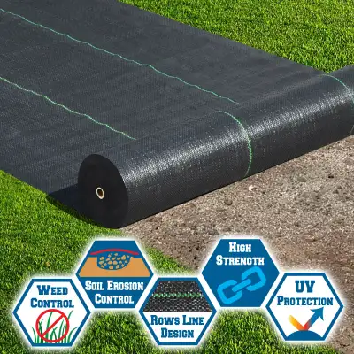 NEW HEAVY DUTY WEED BARRIER LANDSCAPE FABRIC 300 FT 625LSF, View more