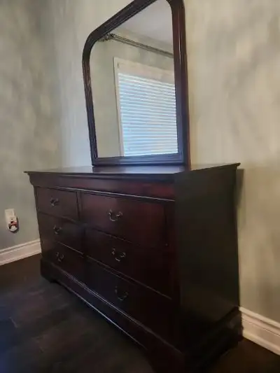 Hardwood  Bedroom Dresser and mirror for sale, View more