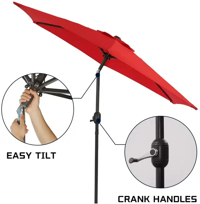 9 FT Patio Outdoor Umbrella–Sunshade for Deck, Garden & Backyard in Patio & Garden Furniture in Regina - Image 4