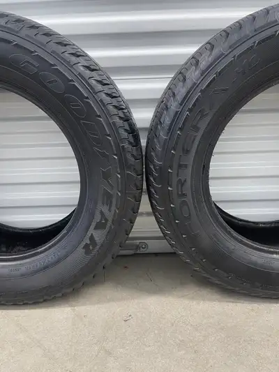 Pair2: 245/65R17 105T Goodyear Fortera HL. FIRM $180: Two Used All Season Tires. FIRM Tires Tread De...