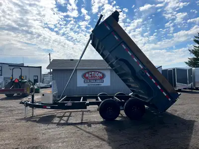 CANADIAN MENNONITE MADE 6' X 12' DUMP TRAILER WITH 5 TON GVWR, WOOD EXTENSIONS AND TARP KIT! Handcra...