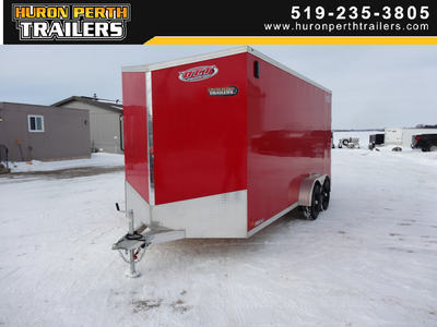 Huron Perth Trailers 2023 Octane Fuel Series Aluminum Cargo Trailer 7ft Width x 16ft Length Rear Ram...