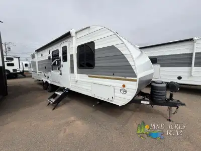 Forest River Wildwood X-Lite travel trailer 28VBXL highlights: Private Bunkhouse Versa-Bunks Firepla...