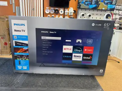PHILIPS 65" ROKU TV 4K UHD, View more