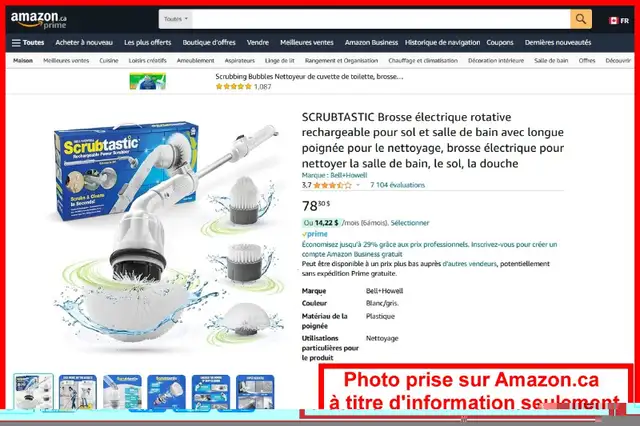 Brosse rotative rechargable Scrubtastic de Clorox in Bathwares in Saguenay - Image 6
