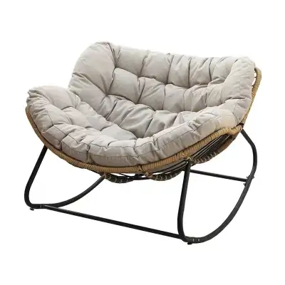 NEW COZY ROCKING CHAIR/PATIO INDOOR OUTDOOR LOUNGE CHAIR 1126347, View more