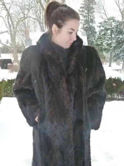 Elegant Full-length mink coat, View more
